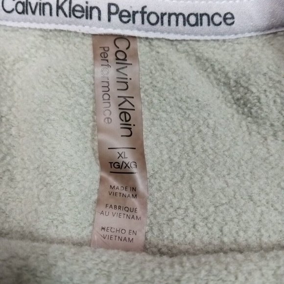 Calvin Klein Womens Sweatshirt Green XL‎ Performance Crop Workout Athletic - Picture 9 of 10